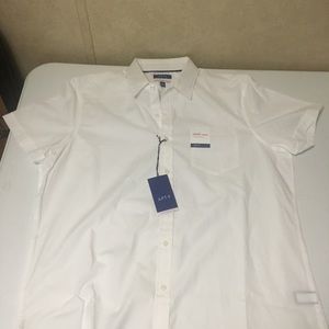 White button down short sleeve (new)
